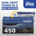Brother TN450 Original High Yield Laser Toner Cartridge - Black -, BRTTN450