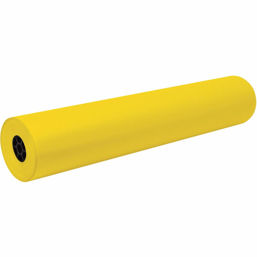 Decorol Flame-Retardant Art Paper Roll, 36" x 7", Yellow, Sulphite, 1 Roll, PAC101201