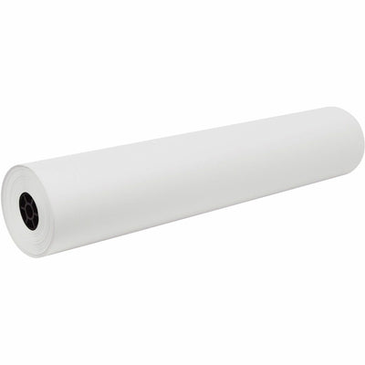 Dixon Ticonderoga Decorol Flame-Retardant Art Paper Roll, White, 1 Roll, PAC101208