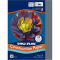 Dixon Ticonderoga Tru-Ray Construction Paper, Slate Gray, 1 Pack, PAC103028