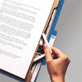 Smead SafeSHIELD 2/5 Tab Cut Letter Recycled Classification Folder, Dark Blue, 8 1/2" Width x 11" Length, 10 / Box, SMD14077