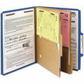 Smead SafeSHIELD 2/5 Tab Cut Letter Recycled Classification Folder, Dark Blue, 8 1/2" Width x 11" Length, 10 / Box, SMD14077