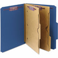 Smead SafeSHIELD 2/5 Tab Cut Letter Recycled Classification Folder, Dark Blue, 8 1/2" Width x 11" Length, 10 / Box, SMD14077