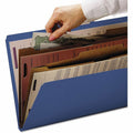 Smead SafeSHIELD 2/5 Tab Cut Letter Recycled Classification Folder, Dark Blue, 8 1/2" Width x 11" Length, 10 / Box, SMD14077