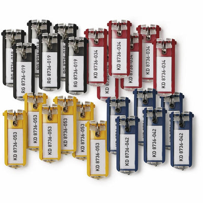 Durable Office Label Window Key Tags, Assorted, 24 / Pack, DBL194900