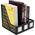 Advantus 3-compartment Magazine/Literature File, Black, AVT34091