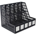 Advantus 5-compartment Magazine/Literature File, Black, AVT34092