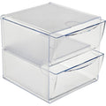 Deflecto Stackable Cube Organizer, Clear, DEF350101