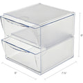 Deflecto Stackable Cube Organizer, Clear, DEF350101