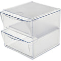Deflecto Stackable Cube Organizer, Clear, DEF350101