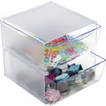 Deflecto Stackable Cube Organizer, Clear, DEF350101