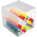 Deflecto Stackable Cube Organizer, Clear, DEF350201