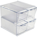 Deflecto Stackable Cube Organizer, Clear, DEF350301