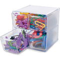 Deflecto Stackable Cube Organizer, Clear, DEF350301