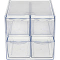 Deflecto Stackable Cube Organizer, Clear, DEF350301