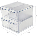 Deflecto Stackable Cube Organizer, Clear, DEF350301