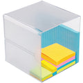 Deflecto Stackable Cube Organizer, Clear, DEF350401