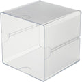 Deflecto Stackable Cube Organizer, Clear, DEF350401