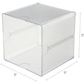 Deflecto Stackable Cube Organizer, Clear, DEF350401