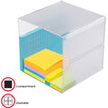 Deflecto Stackable Cube Organizer, Clear, DEF350401