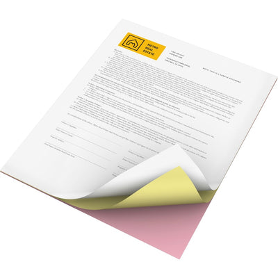 Domtar Xerox Bold Digital Carbonless Paper - White, Pink, 8 1/2" x 11", 10 / Carton, XER3R12424