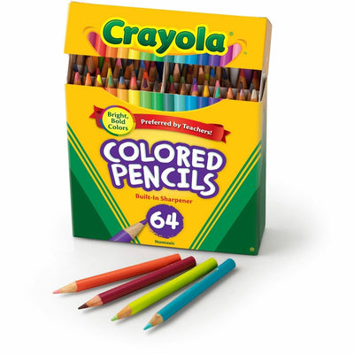 Crayola Colored Pencils, 3.3 mm, HB, 64 / Set, CYO683364