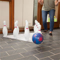 Champion Sports Plastic Bowling Ball & Pin Set, White, 1 Set, CSIBPSET