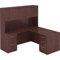 Lorell Essentials Series Rectangular Desk Shell, Brown, LLR69371