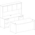 Lorell Essentials Series Stack-on Hutch with Doors, Brown, LLR69382