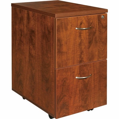 Lorell Essentials Series File/File Mobile File Cabinet, Red, LLR69431