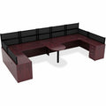 Lorell Essentials Series Peninsula Desk Box 1 of 2, Brown, LLR69380