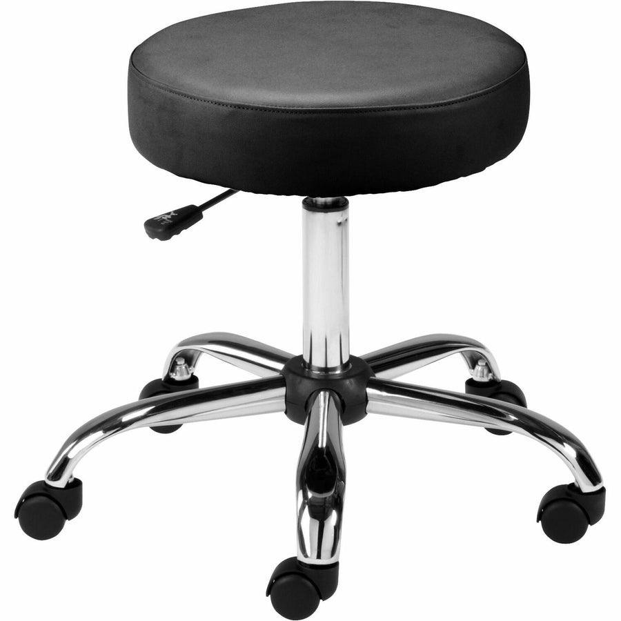 Lorell Backless Pneumatic-Lift Stool, Black, LLR69513