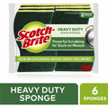 3M Scotch-Brite Heavy-Duty Scrub Sponges, Yellow, 6 / Pack, MMM426