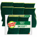 3M Scotch-Brite Heavy-Duty Scrub Sponges, Yellow, 6 / Pack, MMM426