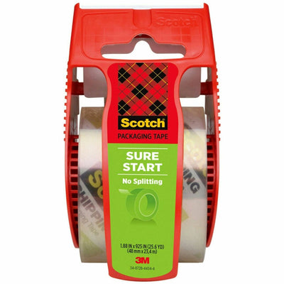 3M Scotch Sure Start Easy Unwind Packaging Tape, Clear, 1 Roll, MMM145