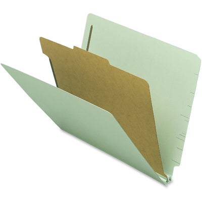 Nature Saver Letter Recycled Classification Folder, Gray/Green, 8 1/2" Width x 11" Length, 10 / Box, NATSP17251