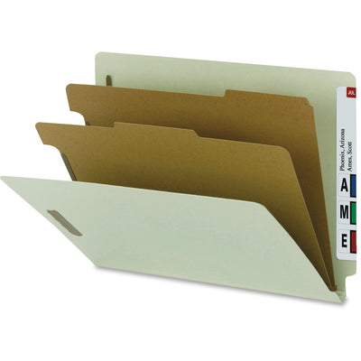 Nature Saver Letter Recycled Classification Folder, Gray, 8 1/2" Width x 11" Length, 10 / Box, NATSP17252