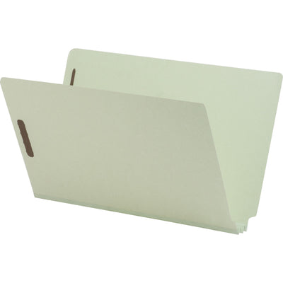 Nature Saver Legal Recycled End Tab File Folder, Gray/Green, 8 1/2" Width x 14" Length, 25 / Box, NATSP17266