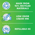 Pilot BeGreen Refillable VBoard Dry-erase Marker, 5 / Pack, PIL43917