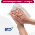 Gojo PURELL Cottony Soft Sanitizing Wipes, White, 1 Box, GOJ902712