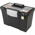 ERA Group Storex Portable File Storage Box, Black, 1 Carton, STX61510U01C