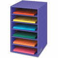 Fellowes Bankers Box 6-Compartment Shelf Organizer, Purple, FEL3381201