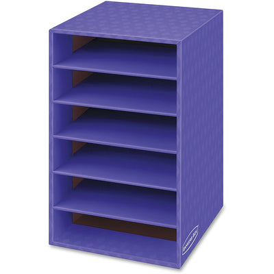 Fellowes Bankers Box 6-Compartment Shelf Organizer, Purple, FEL3381201