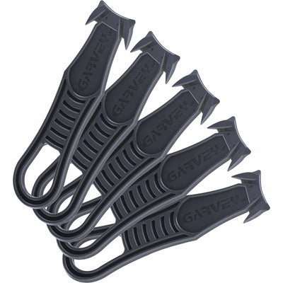 Cosco Garvey Steel Blade Plastic Handle Safety Cutter, Black, 5 / Pack, COS091459