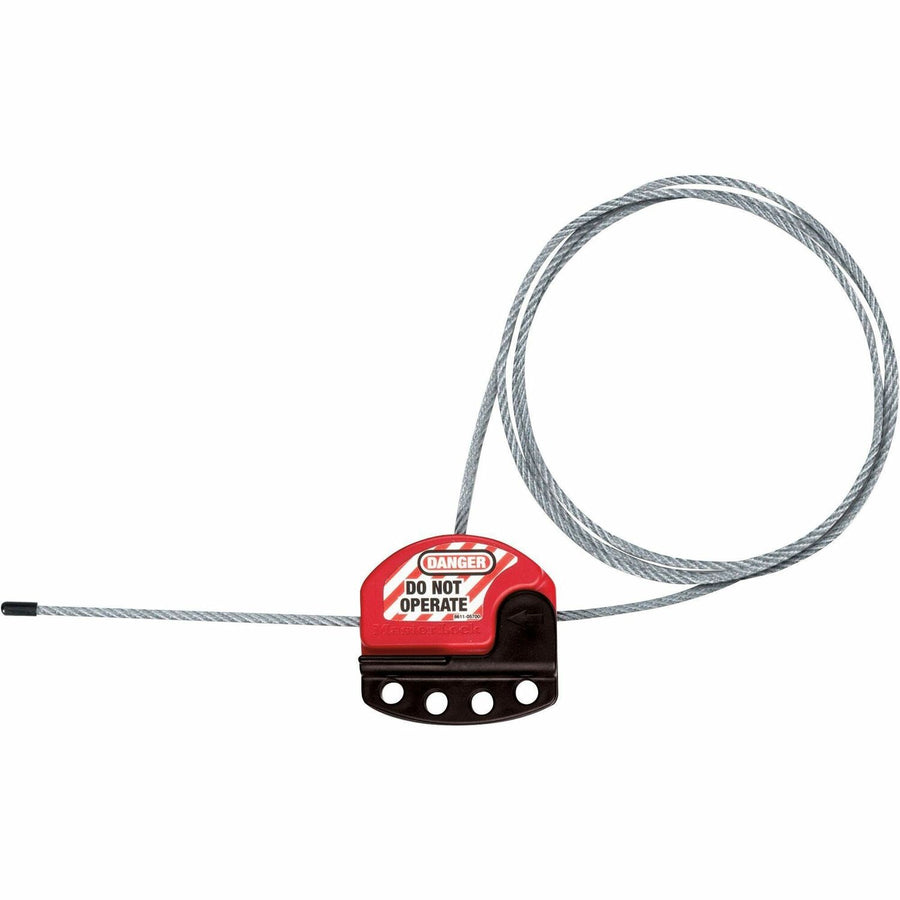 Master Lock Adjustable Cable Lockout, Red, Plastic, MLKS806