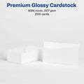 Avery Clean Edge Business Cards, 2" x 3.5", Glossy, 200 (08859), White, 8 1/2" x 11", 200 / Pack, AVE8859