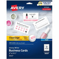 Avery Clean Edge Business Cards, 2" x 3.5", Glossy, 200 (08859), White, 8 1/2" x 11", 200 / Pack, AVE8859