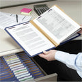 Smead SafeSHIELD 2/5 Tab Cut Letter Recycled Classification Folder, Dark Blue, 8 1/2" Width x 11" Length, 10 / Box, SMD14200
