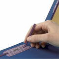 Smead SafeSHIELD 2/5 Tab Cut Letter Recycled Classification Folder, Dark Blue, 8 1/2" Width x 11" Length, 10 / Box, SMD14200