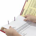 Smead SafeSHIELD 2/5 Tab Cut Letter Recycled Classification Folder, Bright Red, 8 1/2" Width x 11" Length, 10 / Box, SMD14202
